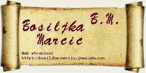 Bosiljka Marčić vizit kartica